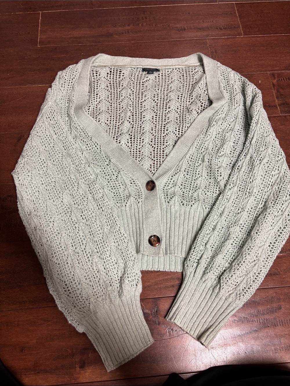Cool mint green cropped cardigan